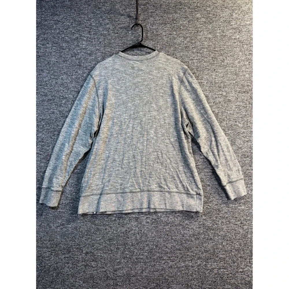 The North Face Mens Gray Heathered Crew Neck Sweatshirt XL V-Stitch Pullover